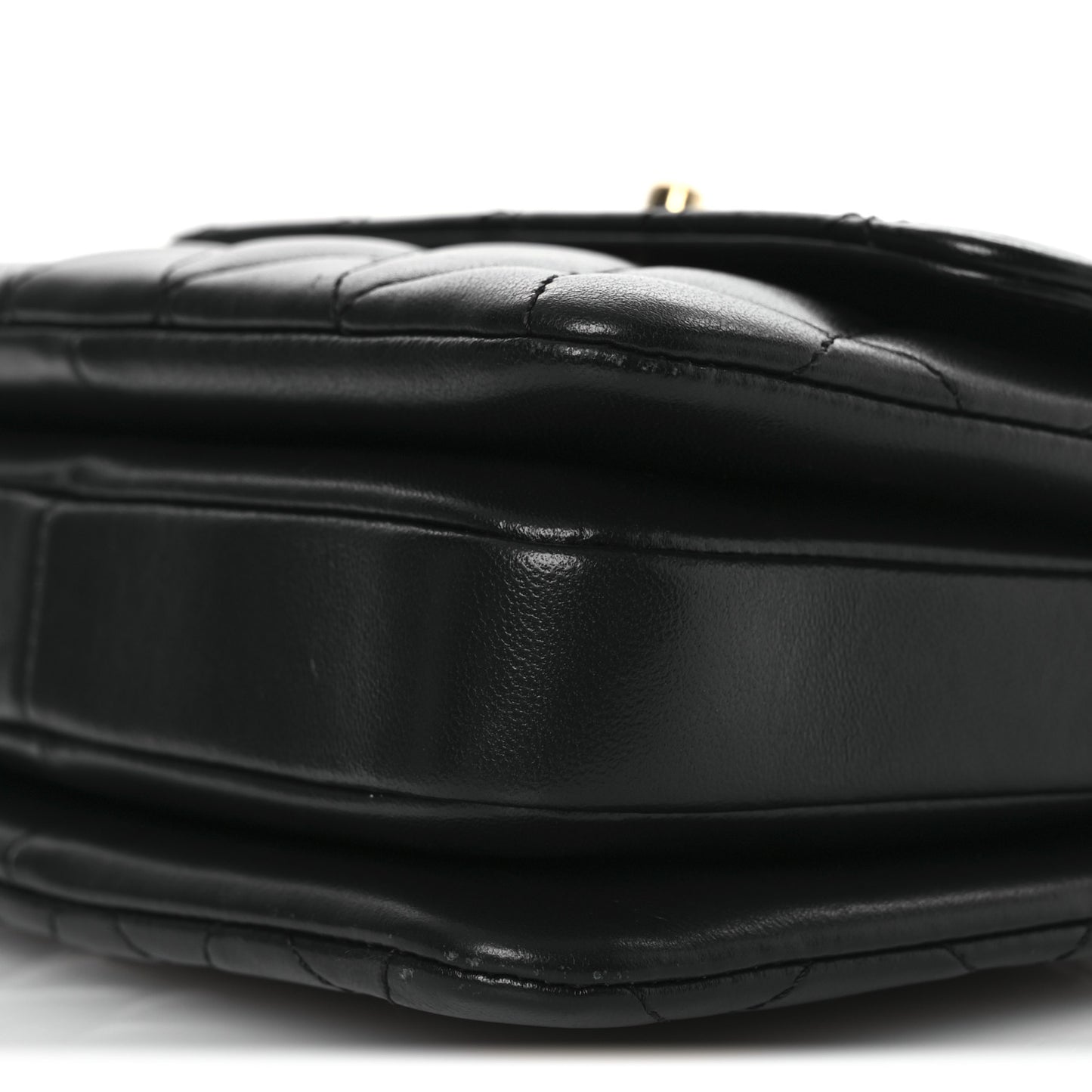 Lambskin Quilted Mini Trendy CC Dual Handle Flap Bag Black
