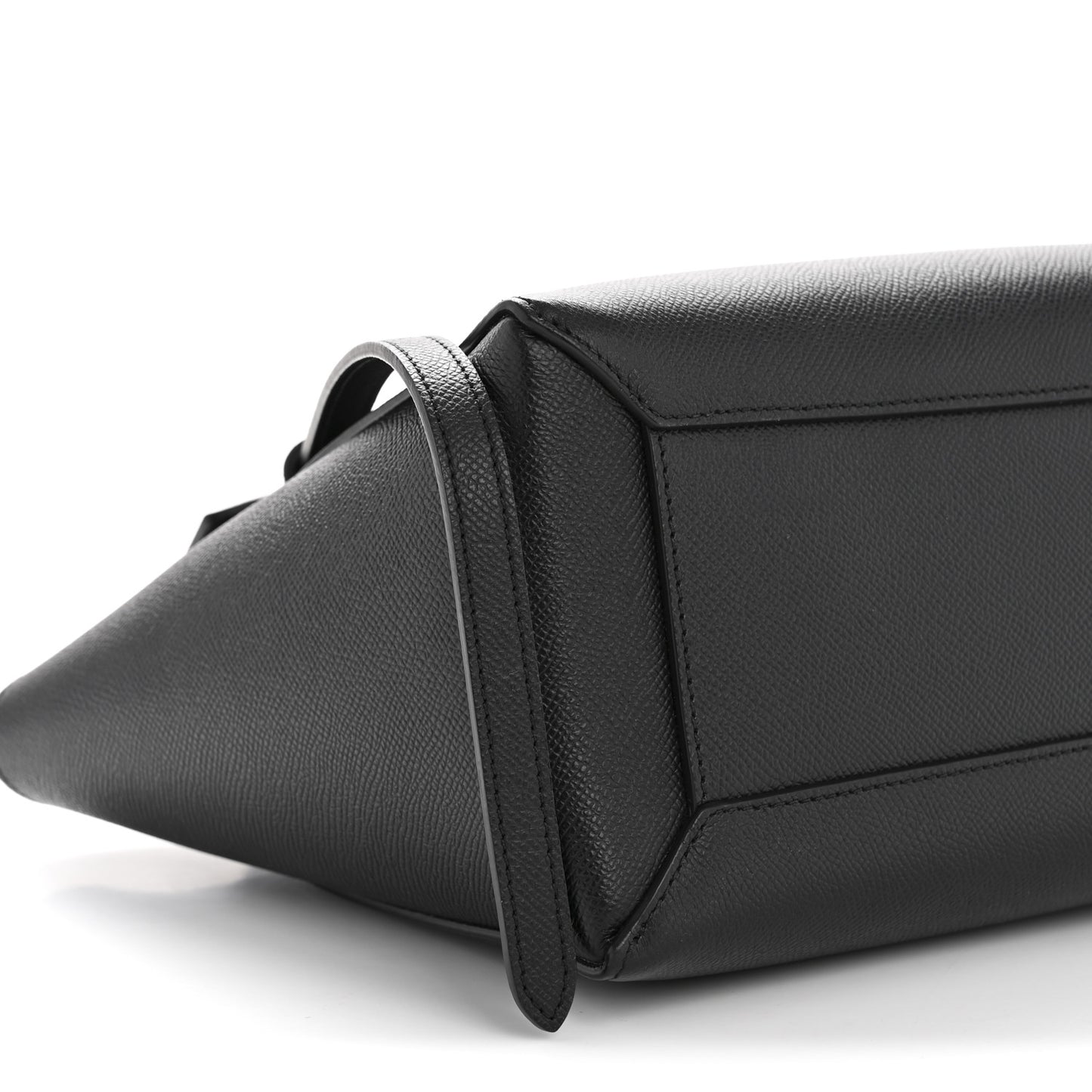 Grained Calfskin Micro Belt Bag Black