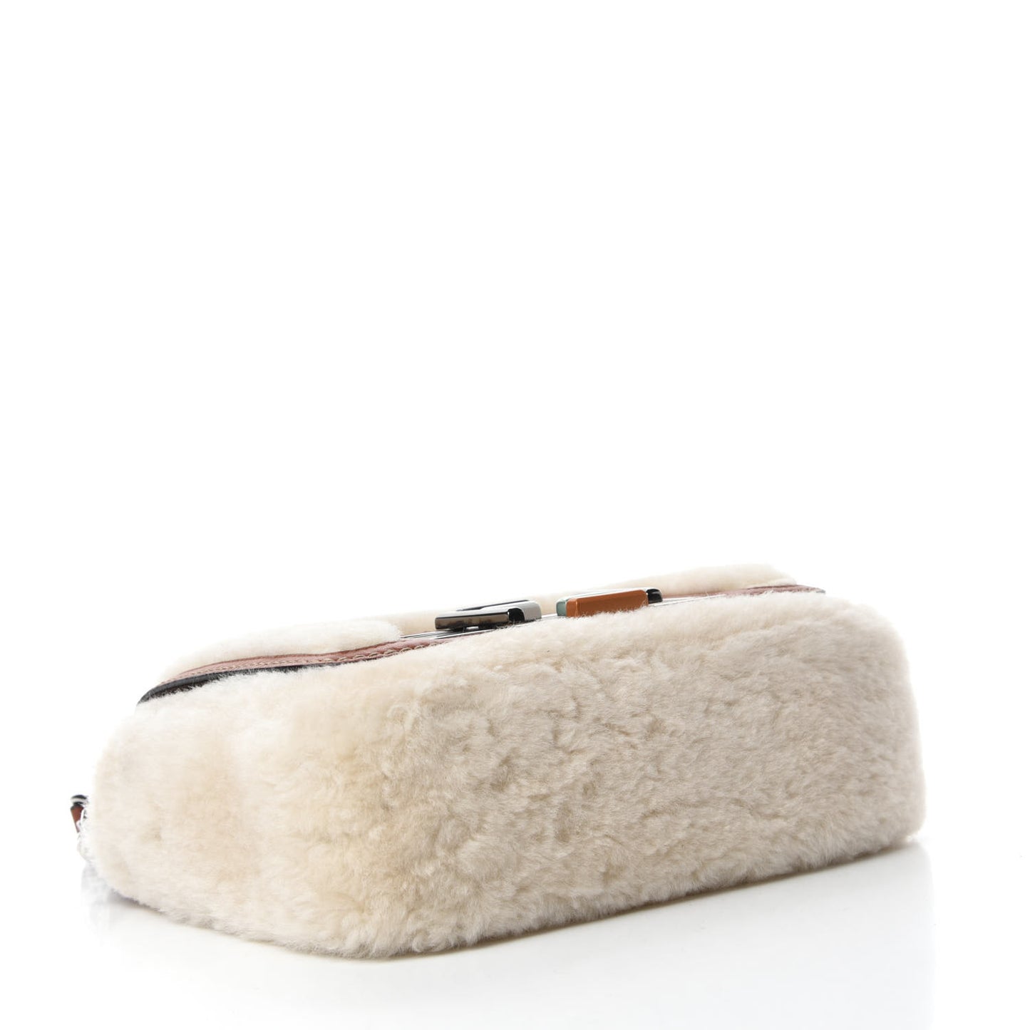 Shearling Vitello Dolce 3Baguette Shoulder Bag Beige