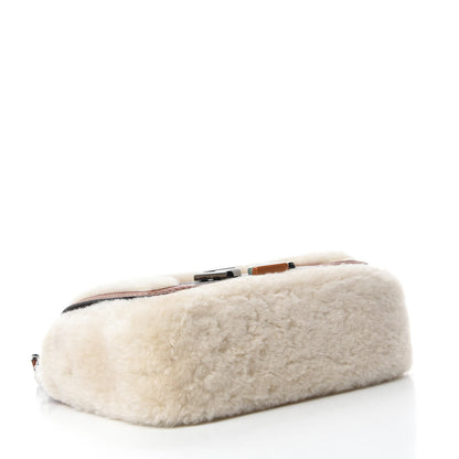 Fendi Shearling Vitello Dolce 3Baguette Shoulder Bag Beige 4 of 10
