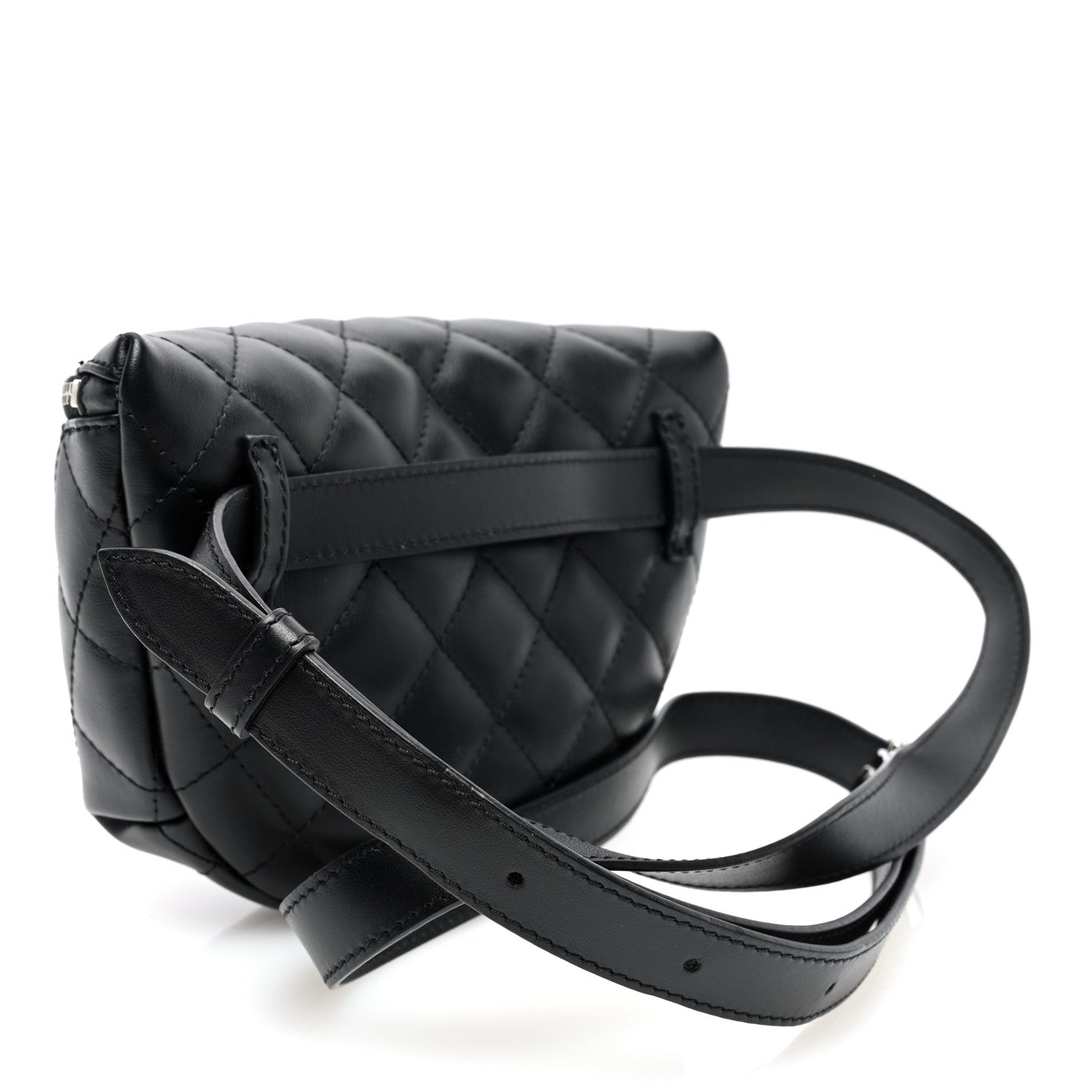 Chanel Calfskin Quilted Waist Belt Bag Black 3 of 9