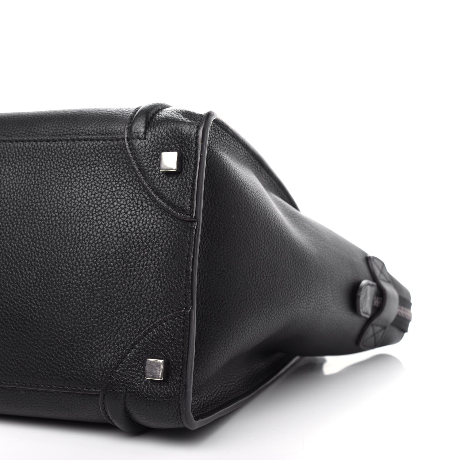Celine Drummed Calfskin Mini Luggage Black 8 of 9