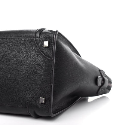 Celine Drummed Calfskin Mini Luggage Black 8 of 9