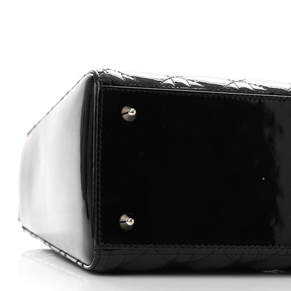 Christian Dior Patent Cannage Medium Lady Dior Black 8 of 11