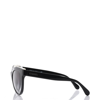 Chanel Freshwater Cultured Pearl Butterfly Sunglasses 6040-H Black 3 of 10