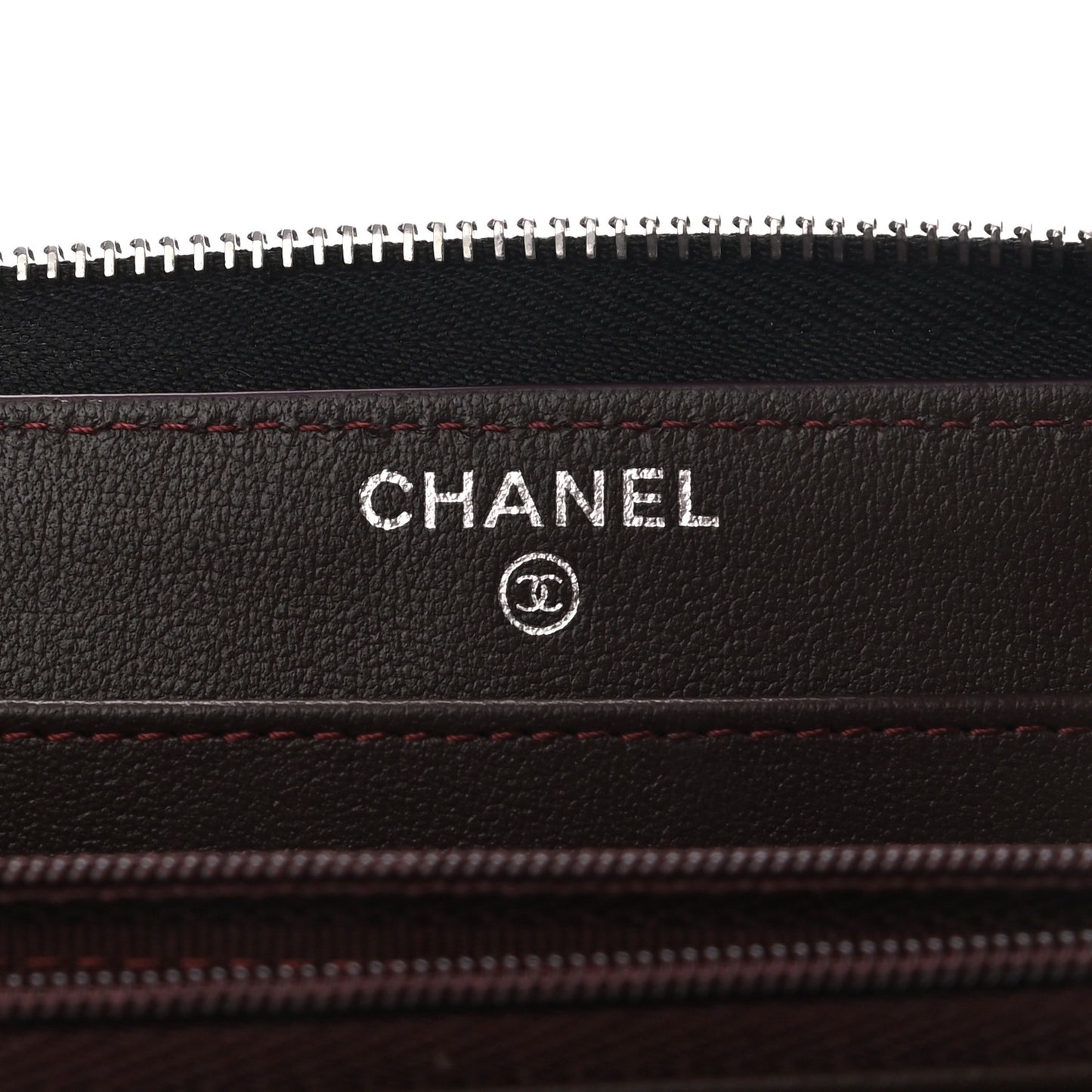 Lambskin Quilted Large Gusset Zip Around Wallet Black