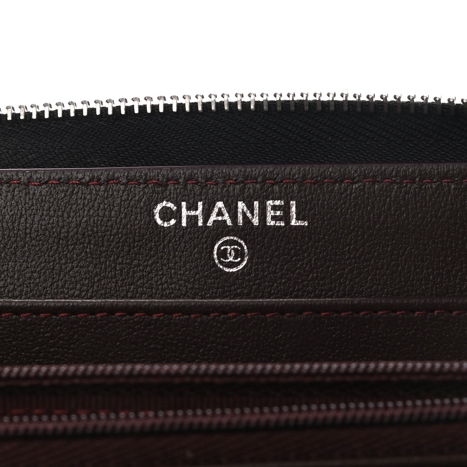 Chanel Lambskin Quilted Large Gusset Zip Around Wallet Black 6 of 9