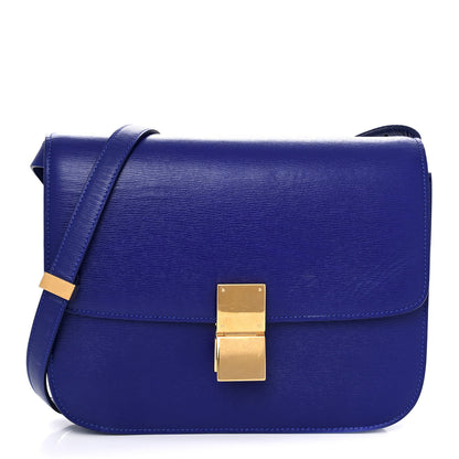 Celine Liege Calfskin Medium Classic Box Flap Bag Indigo 1 of 14