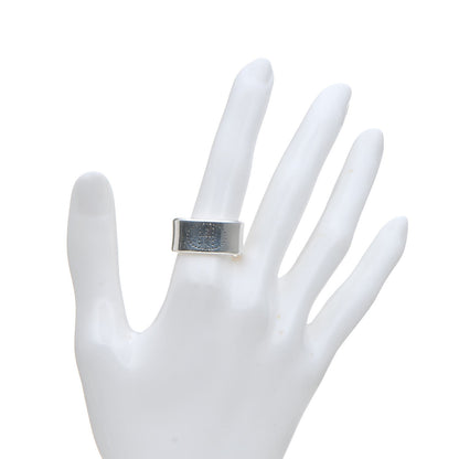 Hermes Sterling Silver GM Eclipse Ruban Ring 59 8.75 2 of 5