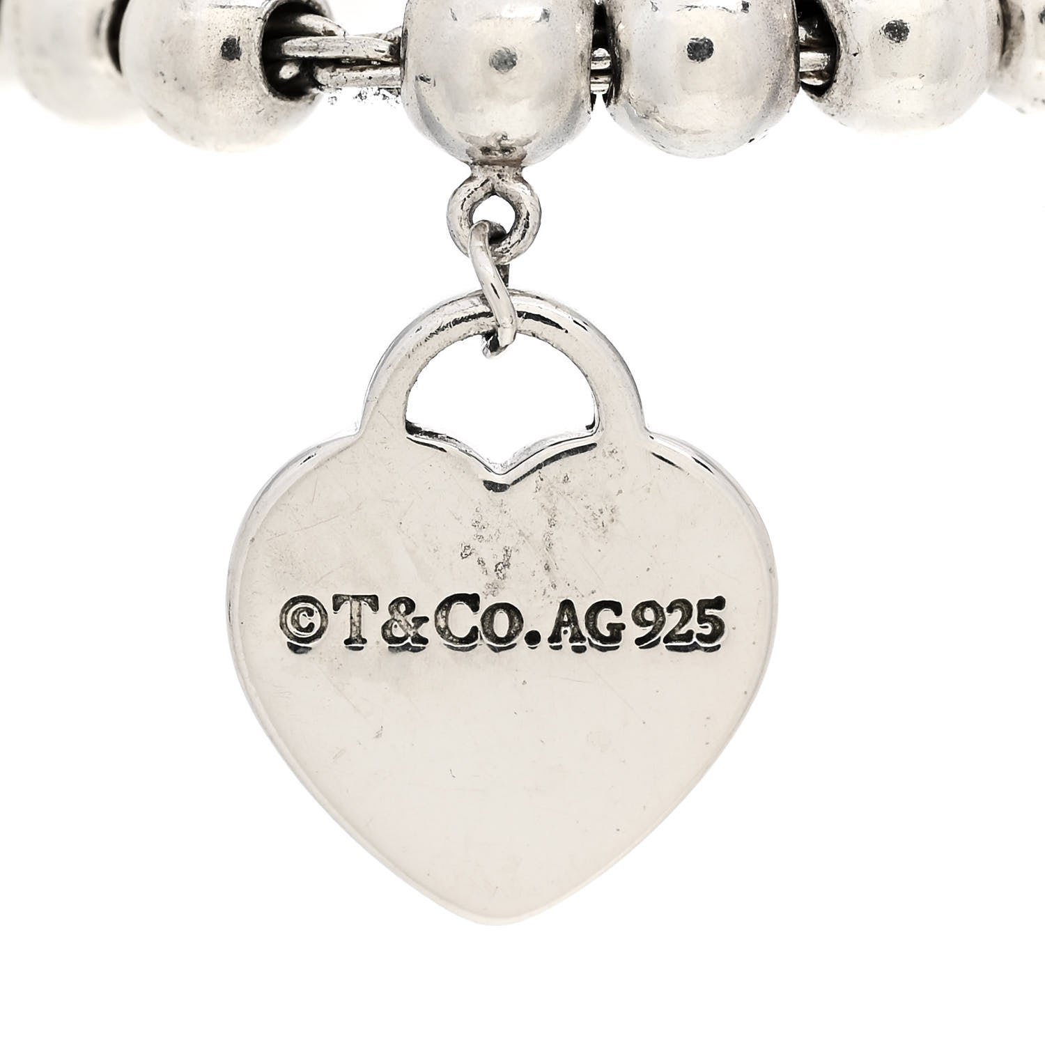 Tiffany Sterling Silver 4mm Return to Tiffany Heart Tag Bead Bracelet 6 of 6