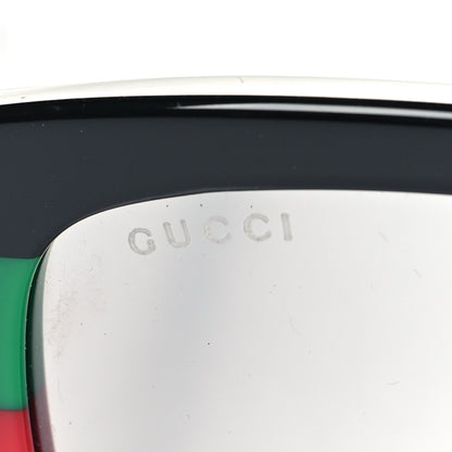 Gucci Acetate Web Oversized Frame Rectangle Sunglasses GG0276S Black Multicolor 8 of 9
