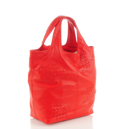 Bottega Veneta Nappa Intrecciato Perforated Regent Tote Rosso 3 of 8