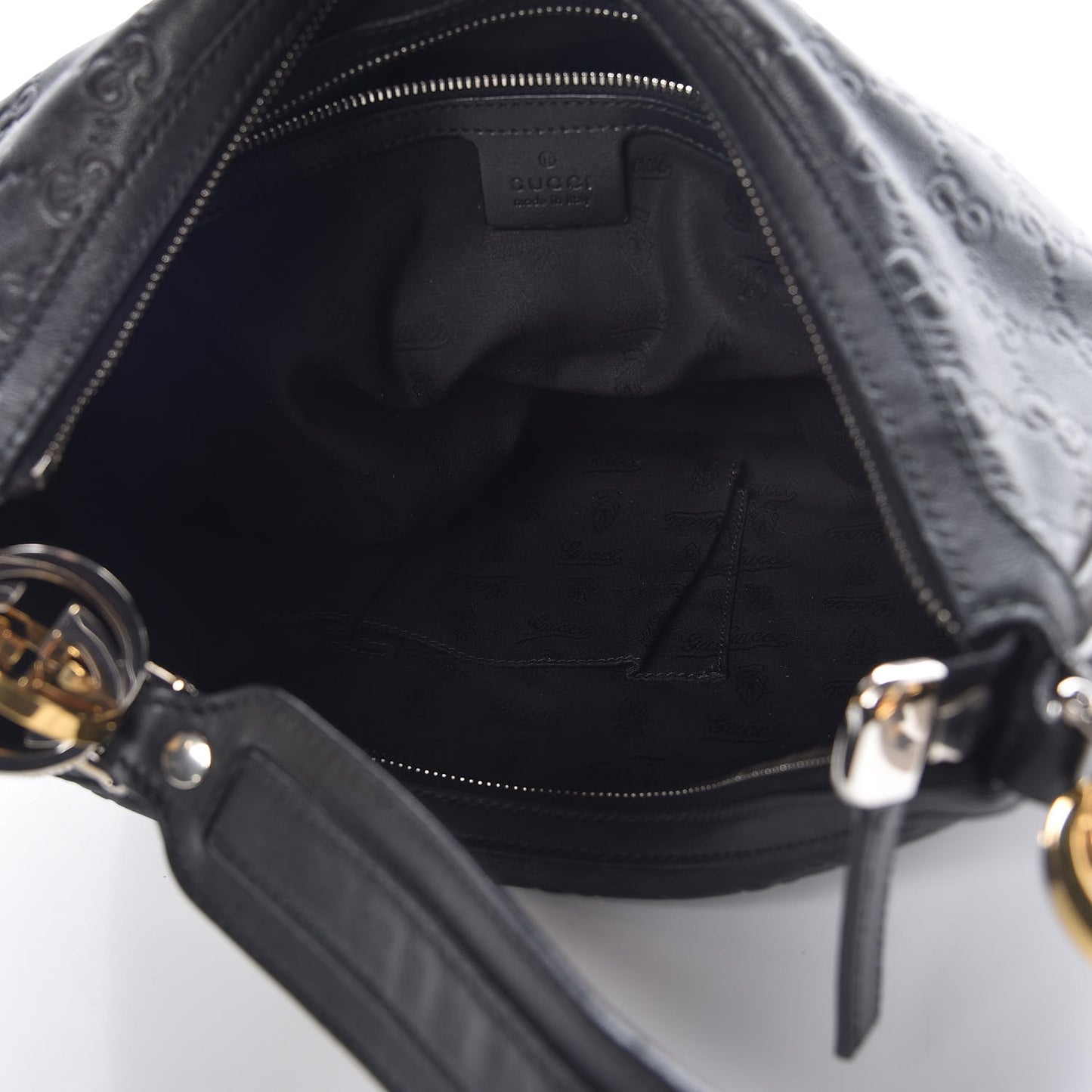 Guccissima Medium GG Twins Hobo Black