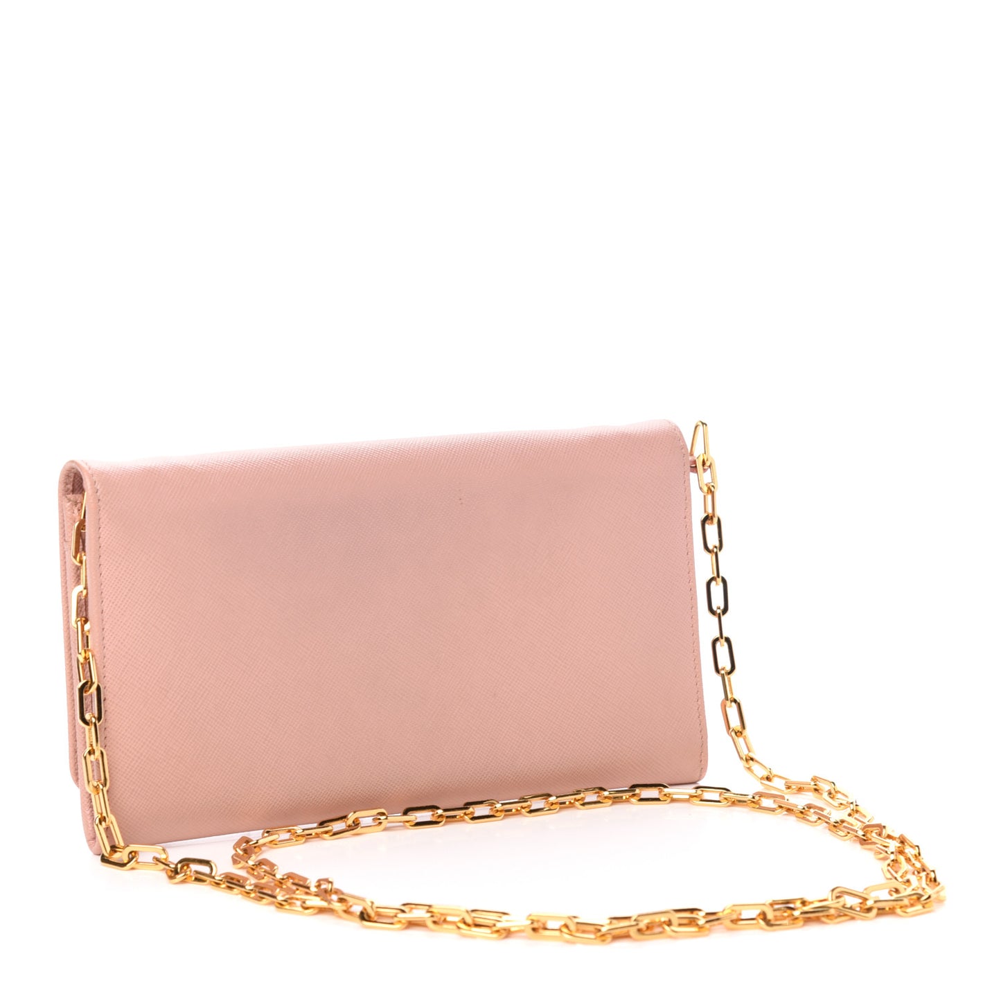 Saffiano Metal Oro Chain Wallet Orchidea