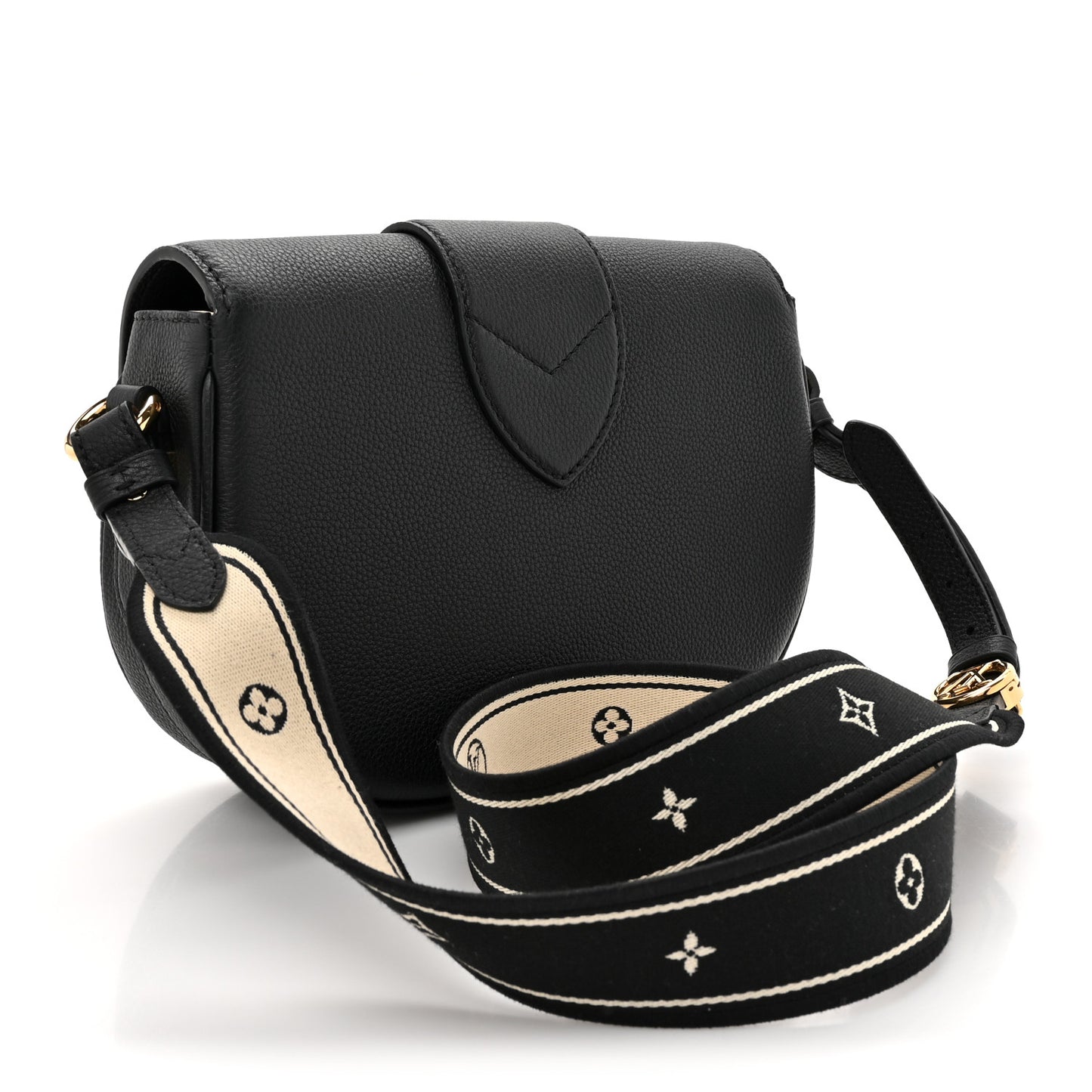 Grained Calfskin LV Pont 9 Soft MM Black