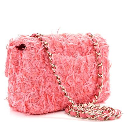 Chanel Tweed Quilted Mini Rectangular Flap Pink 3 of 10