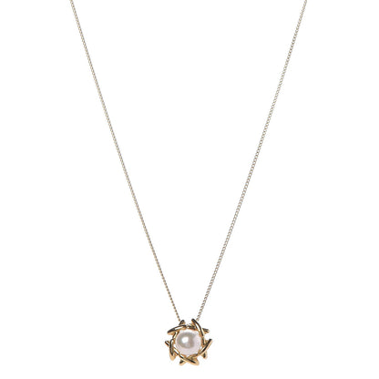 Tiffany 18K Yellow Gold Pearl Pendant Necklace 1 of 7