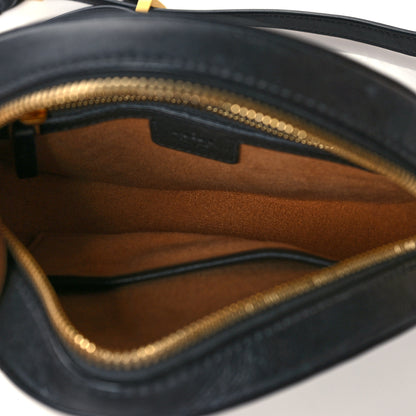 MCM Monogram Coated Canvas Studded Berlin Tambourine Round Crossbody Black 4 of 9