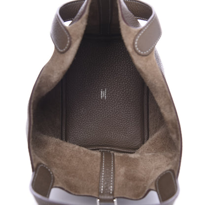 Hermes Taurillon Clemence Picotin Lock 18 PM Etoupe 5 of 10