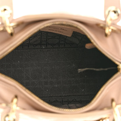 Christian Dior Lambskin Cannage Medium Lady Dior Beige 5 of 11