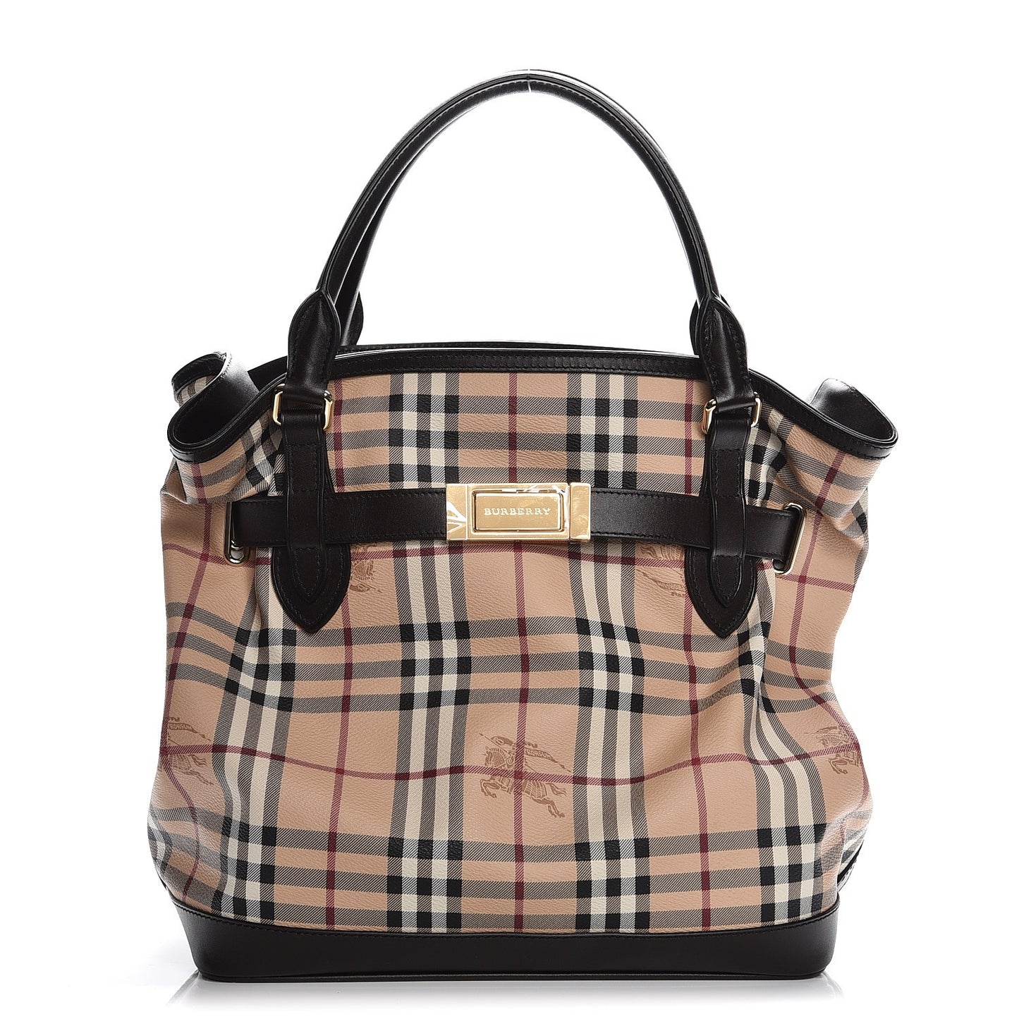 Haymarket Check Medium Golderton Tote Chocolate