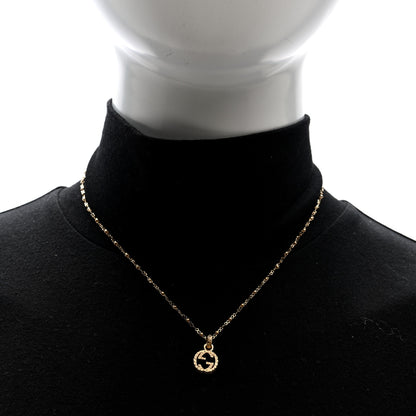 Gucci 18K Yellow Gold Running GG Pendant Necklace 2 of 5