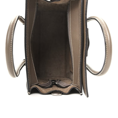 Celine Drummed Calfskin Nano Luggage Souris 5 of 9