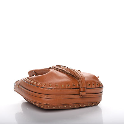Chloe Studded Small Inez Drawstring Bag Caramel 4 of 7