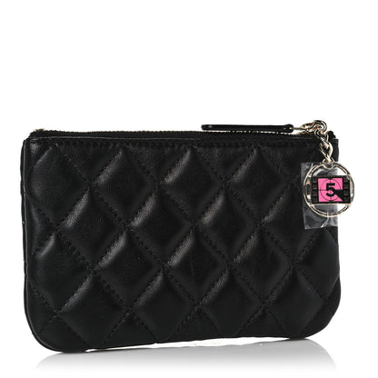 Chanel Lambskin Quilted Small No. 5 Cosmetic Case Black 3 of 11