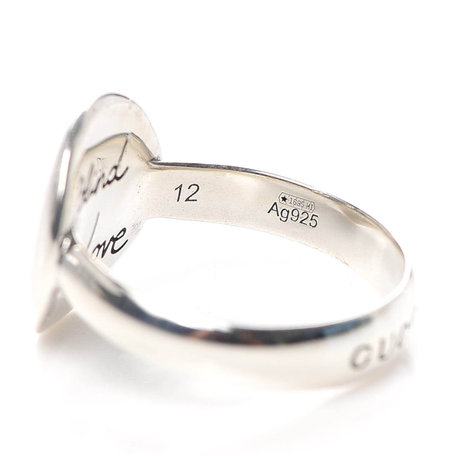 Gucci Sterling Silver Blind for Love Mystic Cat Ring 52 6 5 of 6
