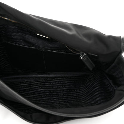 Prada Tessuto Nylon Saffiano Logo Messenger Bag Black 5 of 9