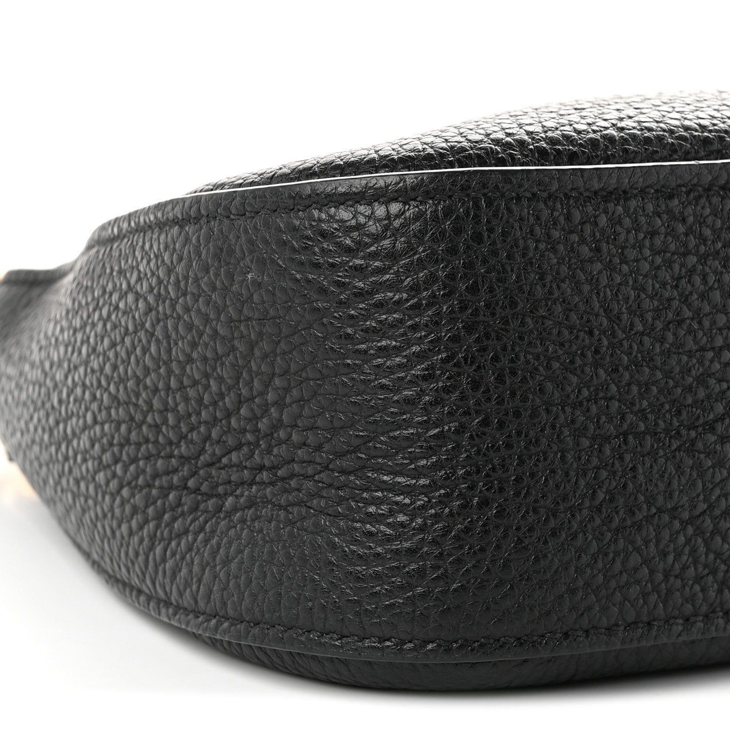 Prada Vitello Daino Soft Zippered Hobo Shoulder Bag Black 9 of 11