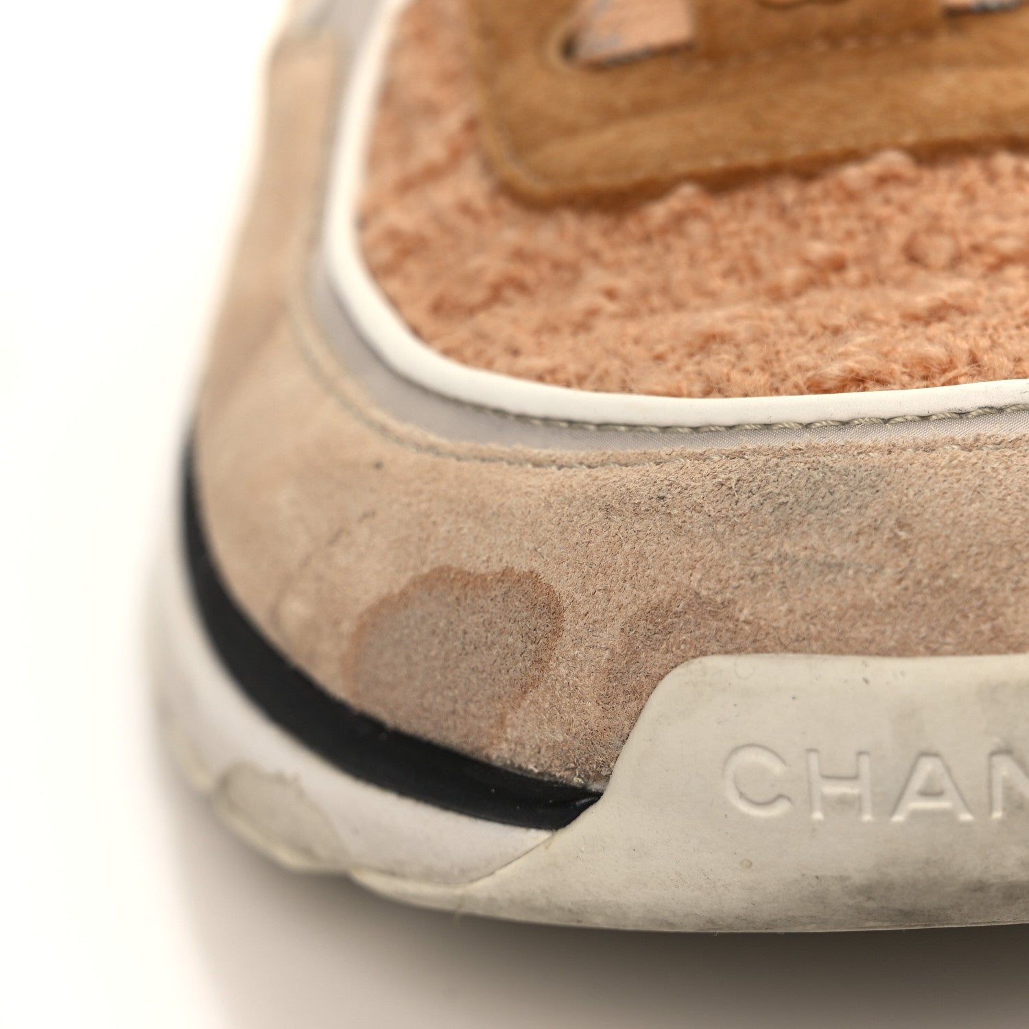 Chanel Suede Tweed Felt CC Sneakers 41 Beige 11 of 15