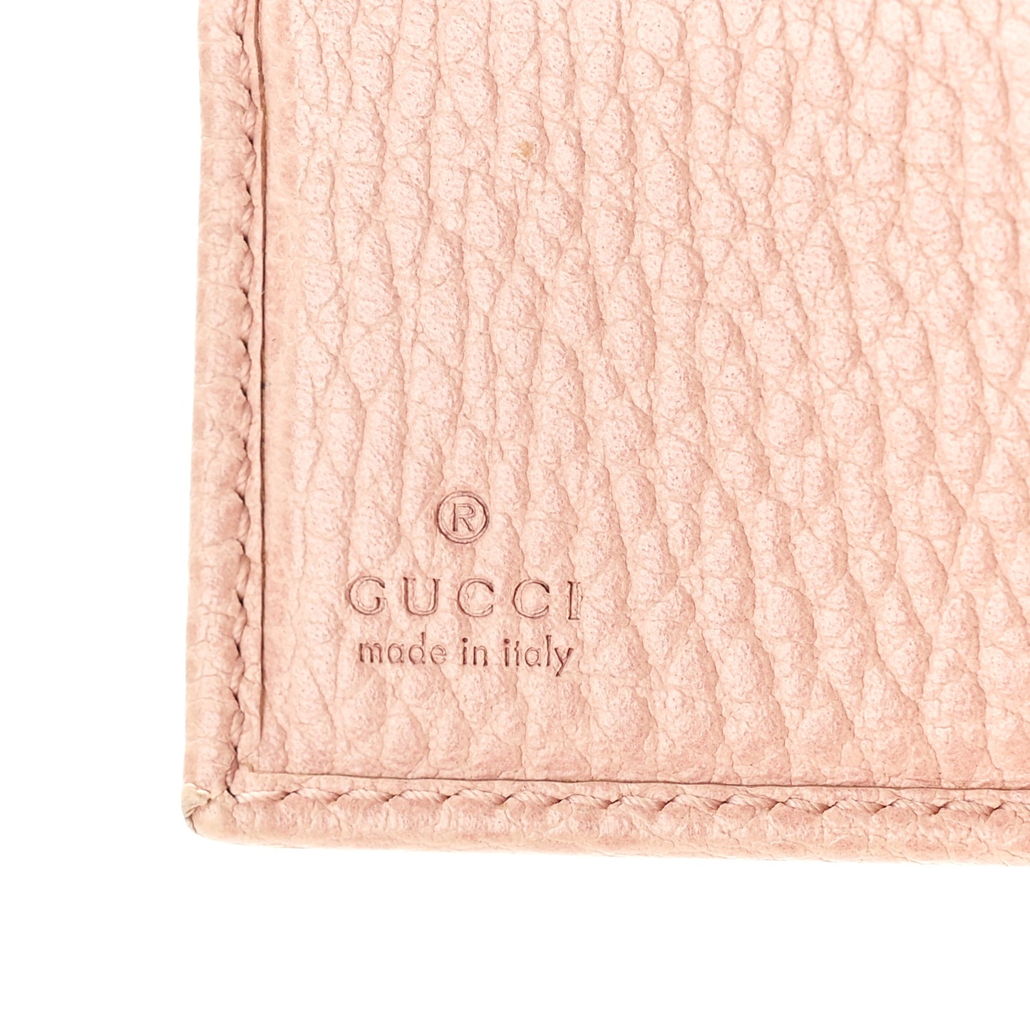 Dollar Calfskin Double G French Flap Wallet Perfect Pink