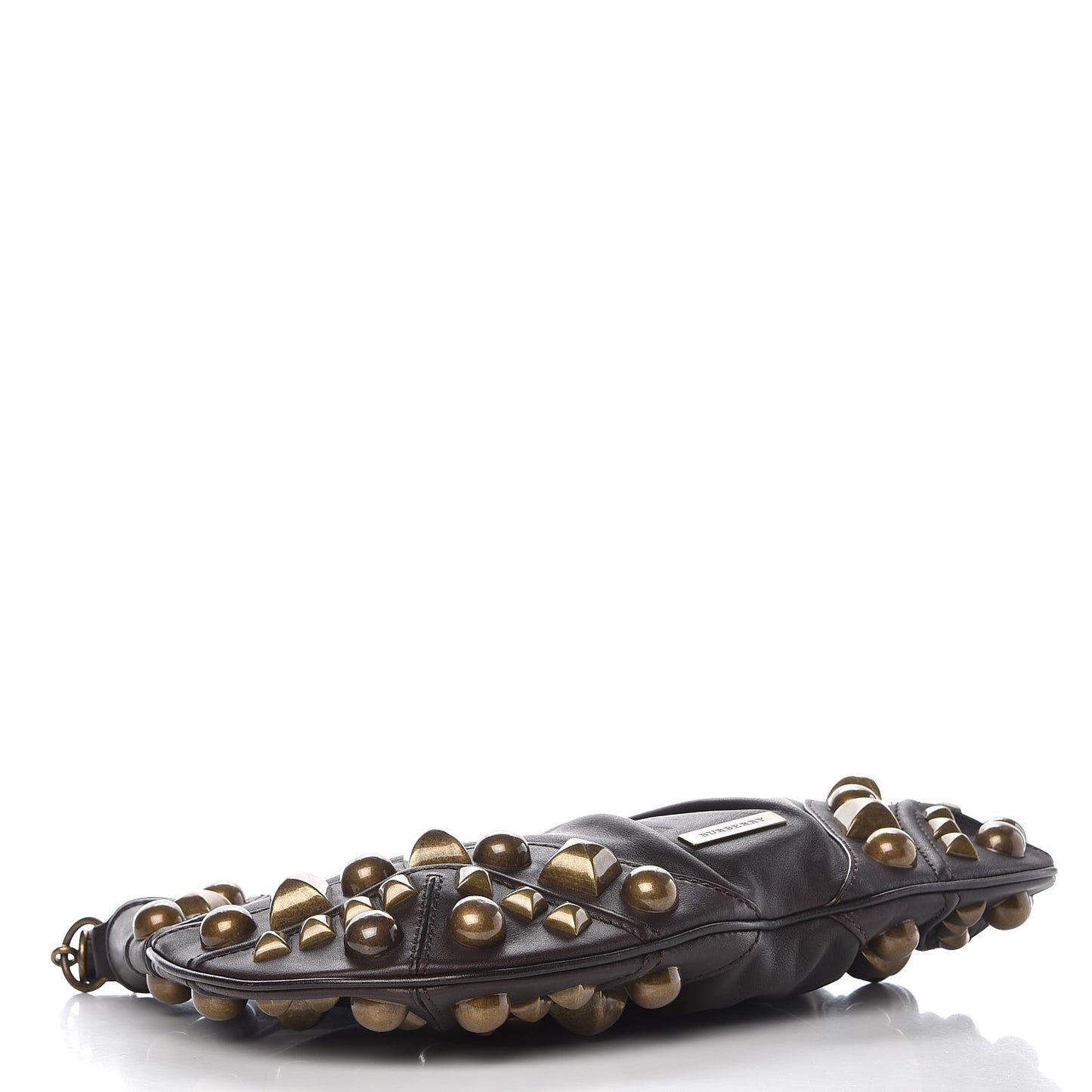 Calfskin Studded Medium Alverton Hobo Chocolate