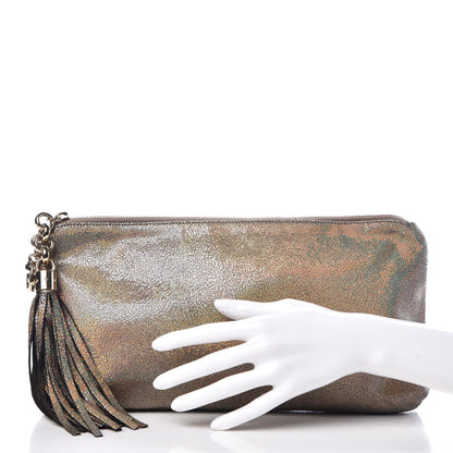 Gucci Metallic Crackled Calfskin Sienna Small Clutch Gold 2 of 10