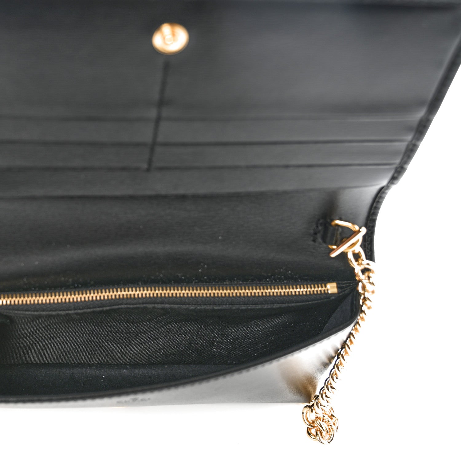 Gucci Boarded Plutone Calfskin Horsebit 1955 Wallet On Chain Black 6 of 10