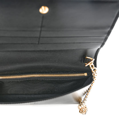 Gucci Boarded Plutone Calfskin Horsebit 1955 Wallet On Chain Black 6 of 10