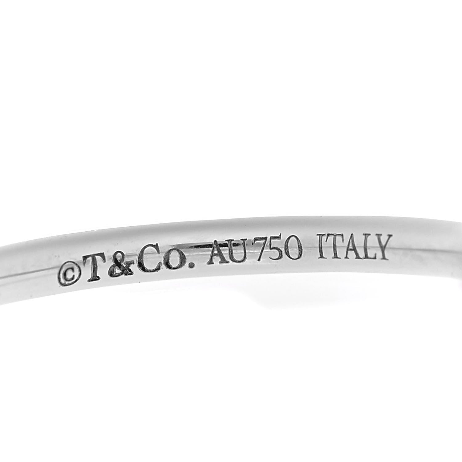 Tiffany 18K White Gold Ruby T Wire Ring 53 6.5 4 of 5