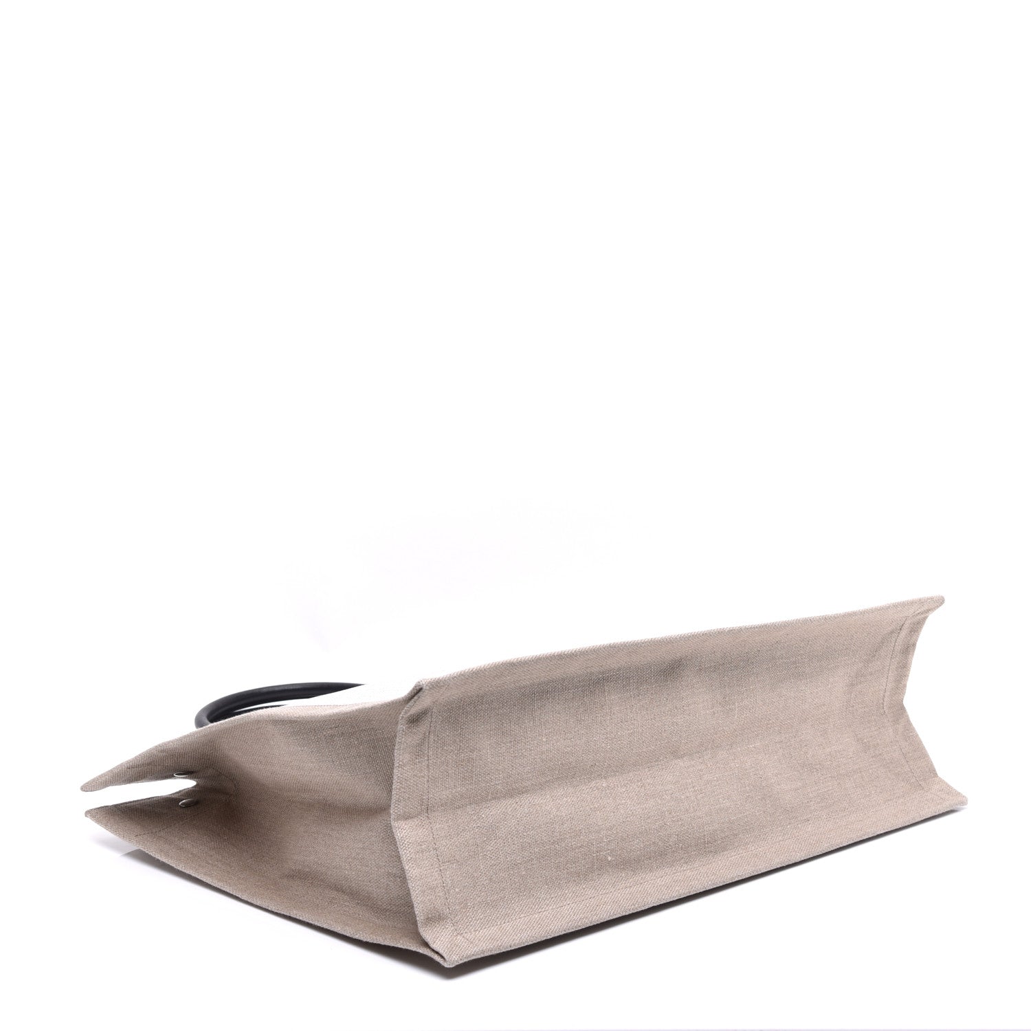 Saint Laurent Linen Calfskin Rive Gauche Tote Optic White 3 of 7