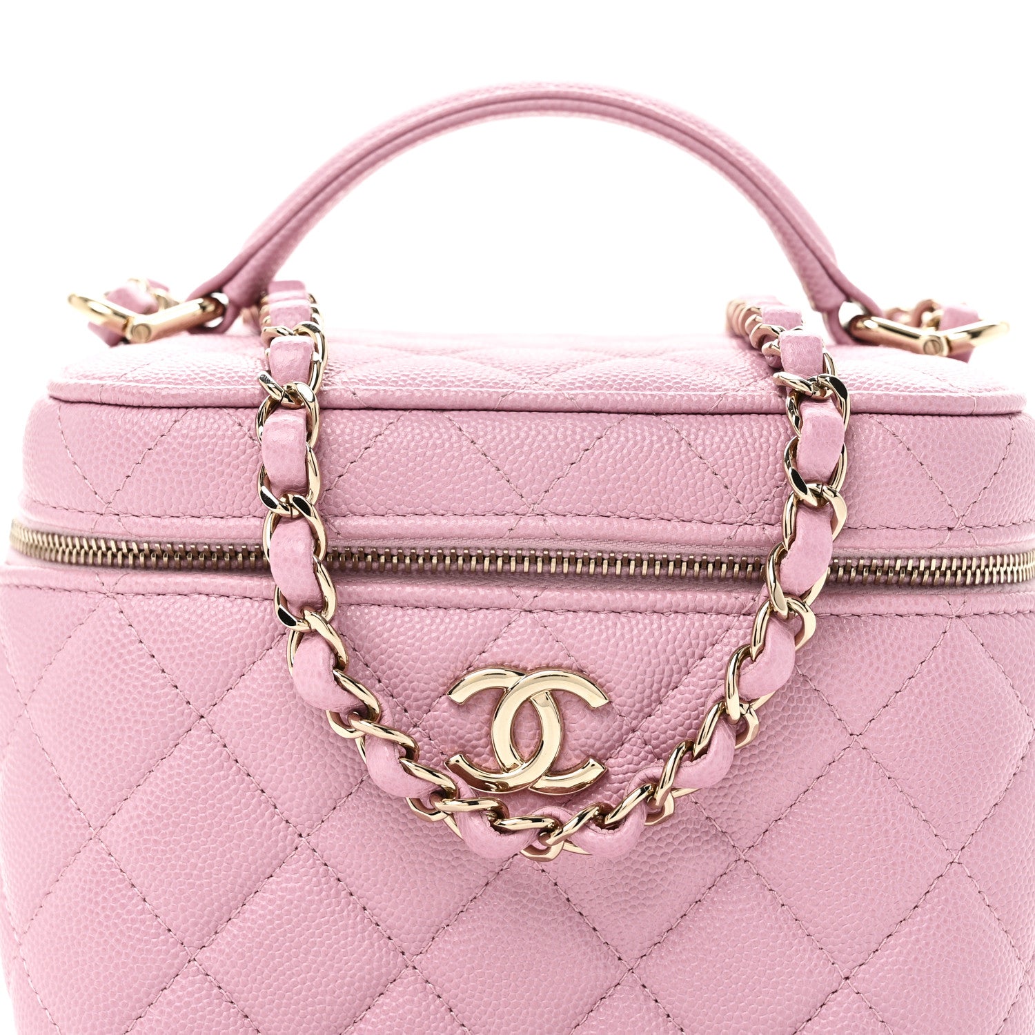 Chanel Caviar Quilted Small CC Vanity Case Pink 9 of 11