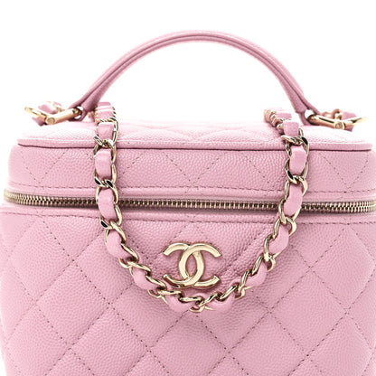 Chanel Caviar Quilted Small CC Vanity Case Pink 9 of 11