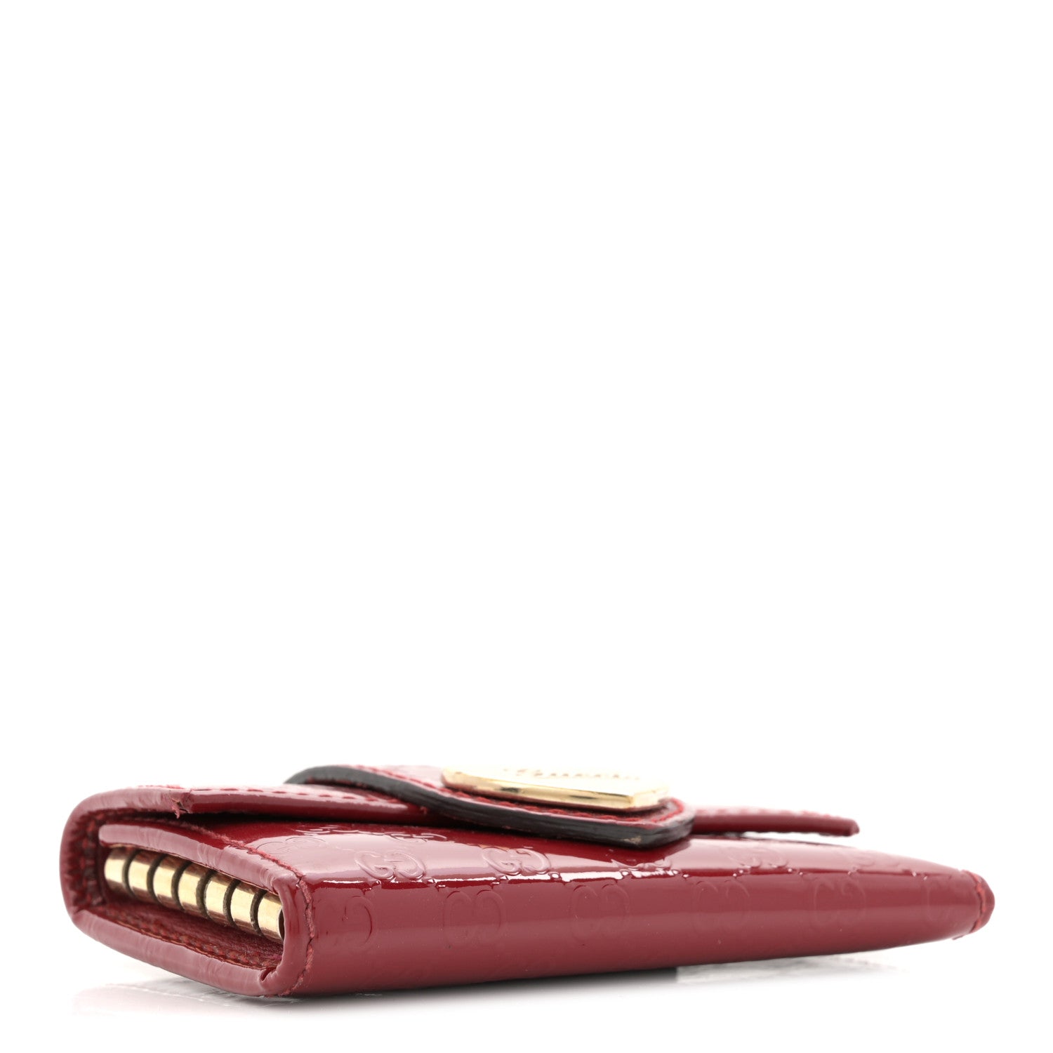 Gucci Patent Microguccissima Heart 6 Key Holder Case Red 4 of 9