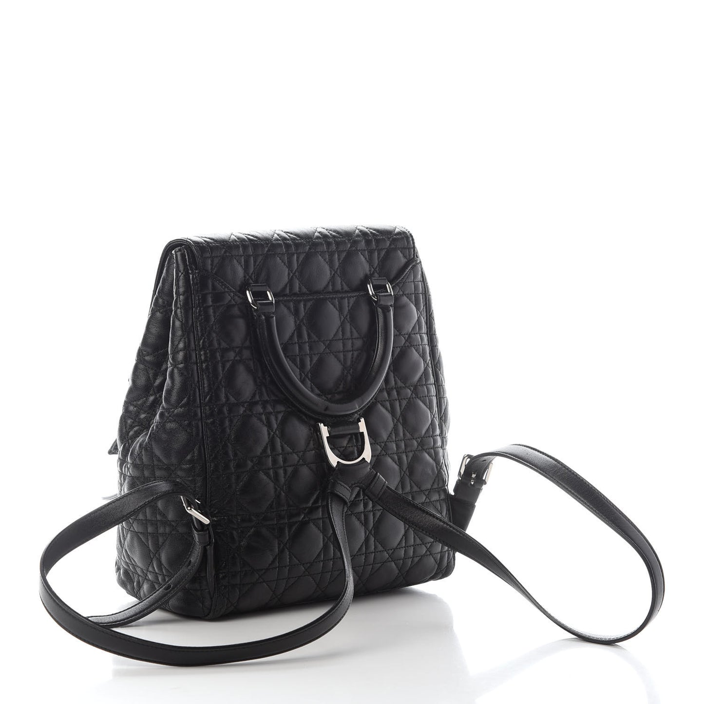 Lambskin Cannage Large Stardust Backpack Black