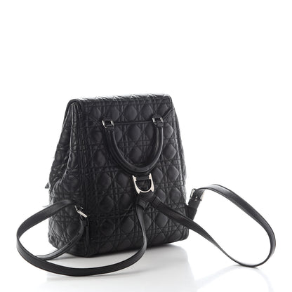 Christian Dior Lambskin Cannage Large Stardust Backpack Black 3 of 8