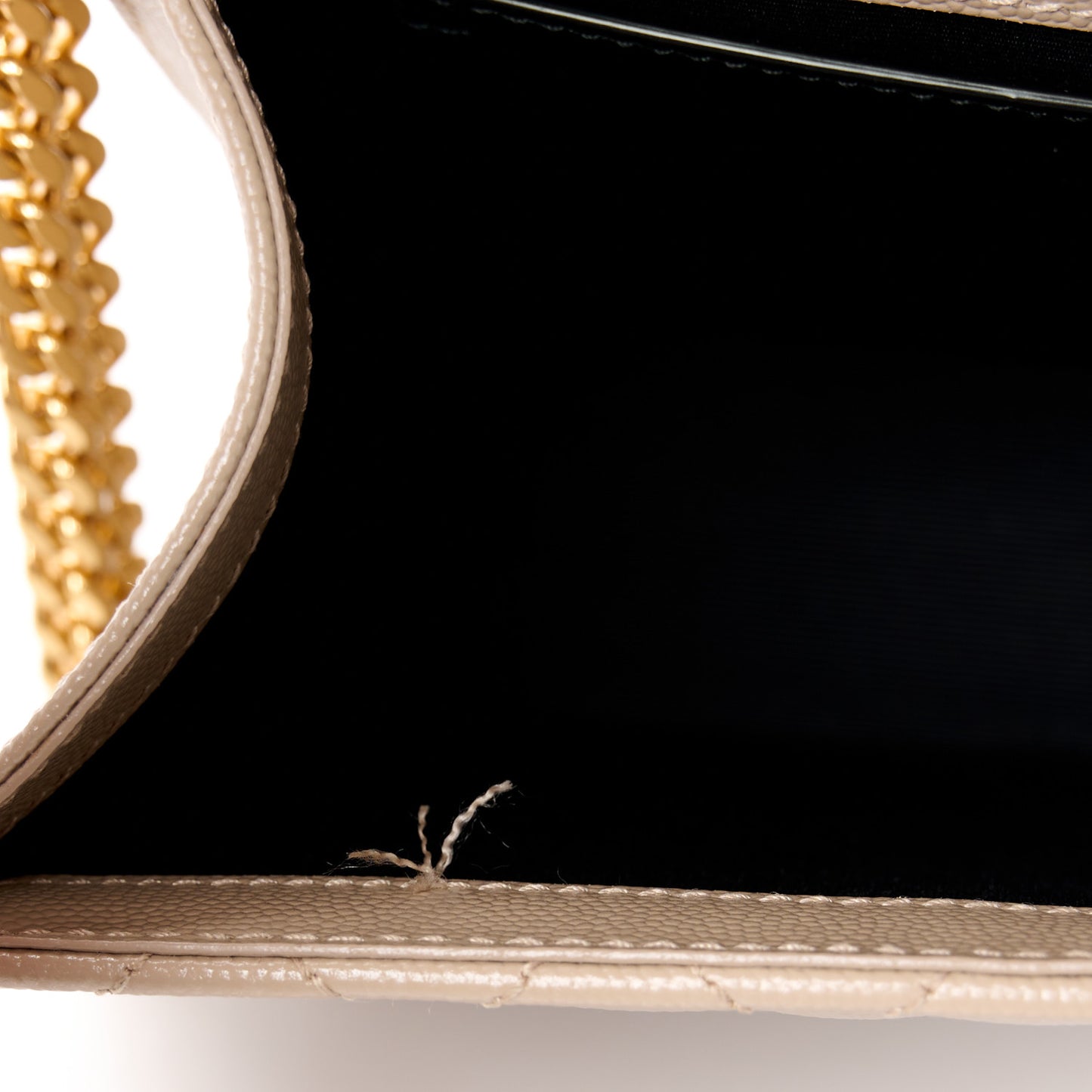 Grain De Poudre Textured Mixed Matelasse Medium Triquilt Monogram Satchel Dark Beige