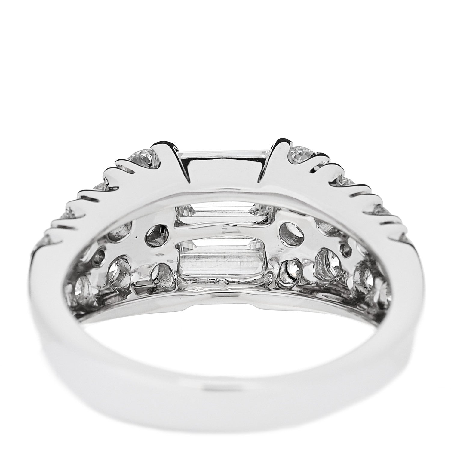 Parker & West by FASHIONPHILE 18K White Gold Diamond 1.92ctw Baguette Round Cut Ring 50 5.25 7 of 9