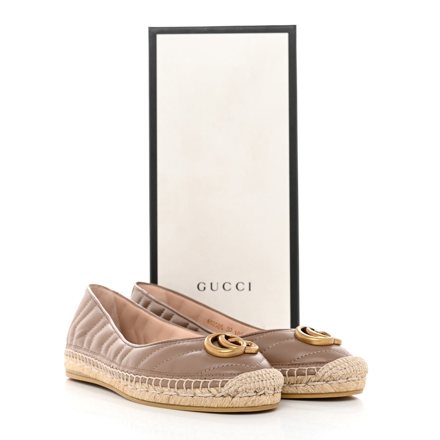 Nappa Matelasse GG Marmont Espadrilles 37 Porcelain Rose