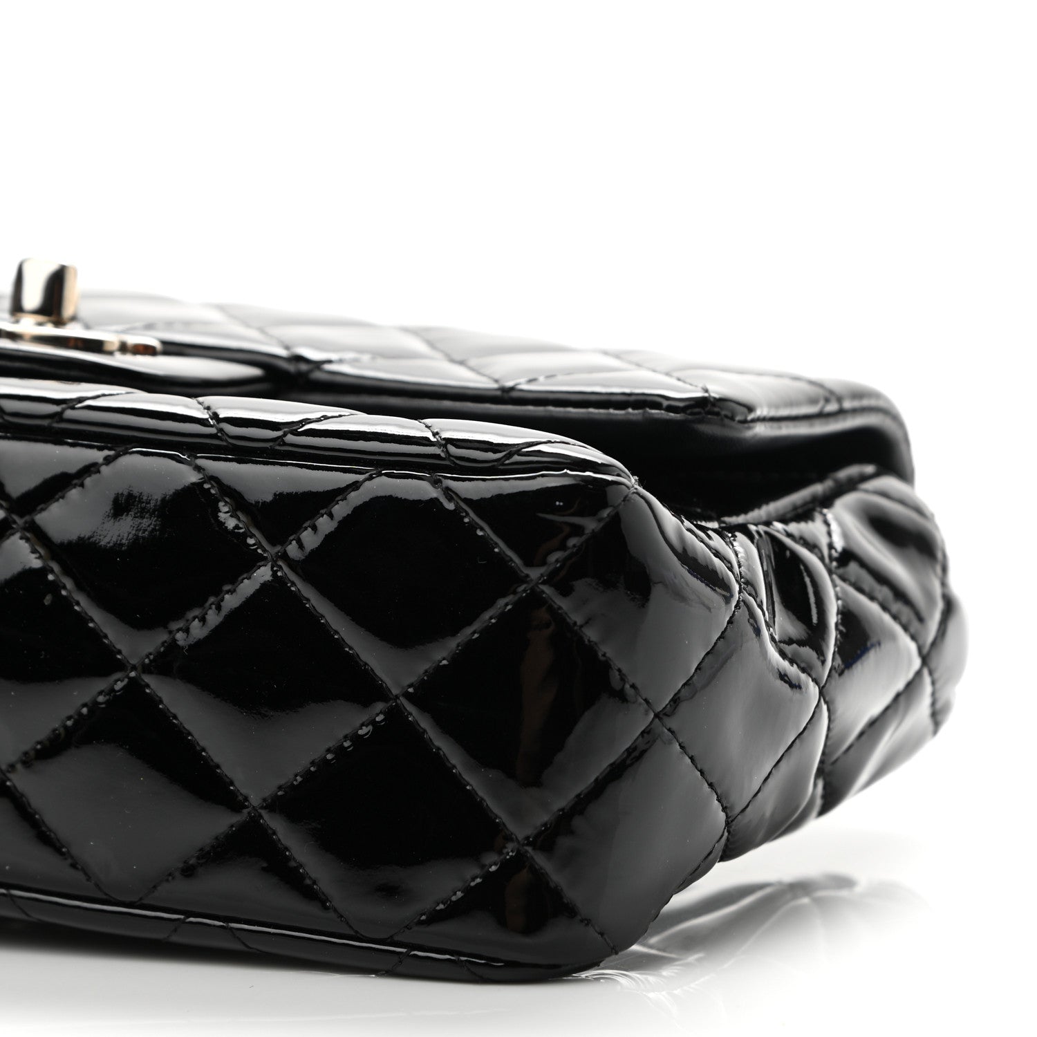 Chanel Patent Calfskin Quilted Mini Rectangular Flap Black 10 of 10