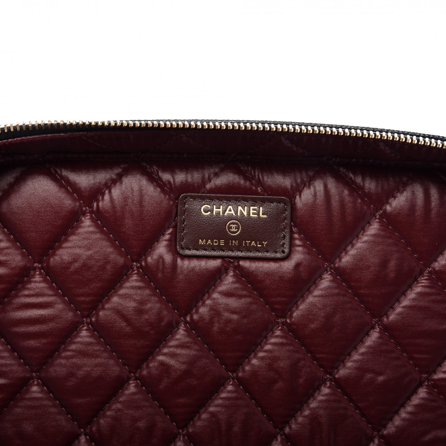 Caviar Quilted Large Vanity Pouch Black